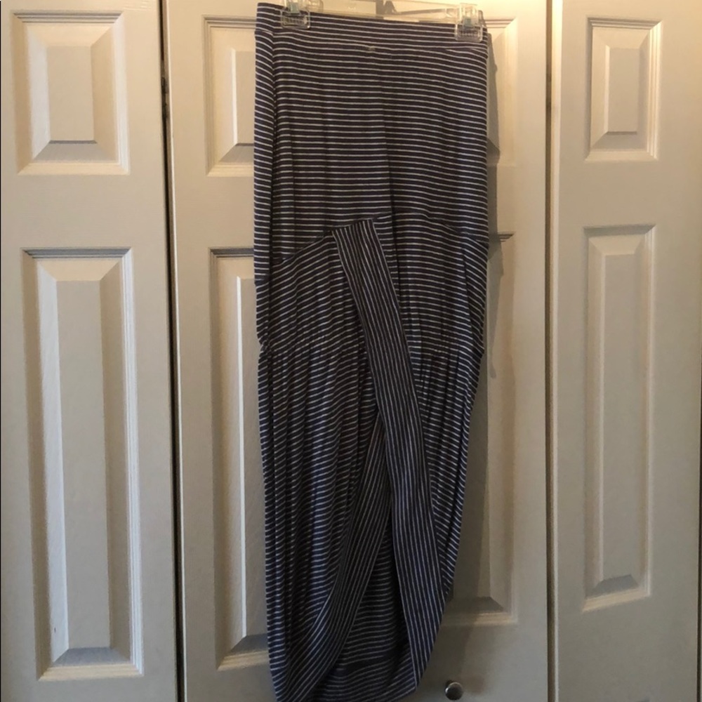 Bordeaux striped skirt from Anthropologie
